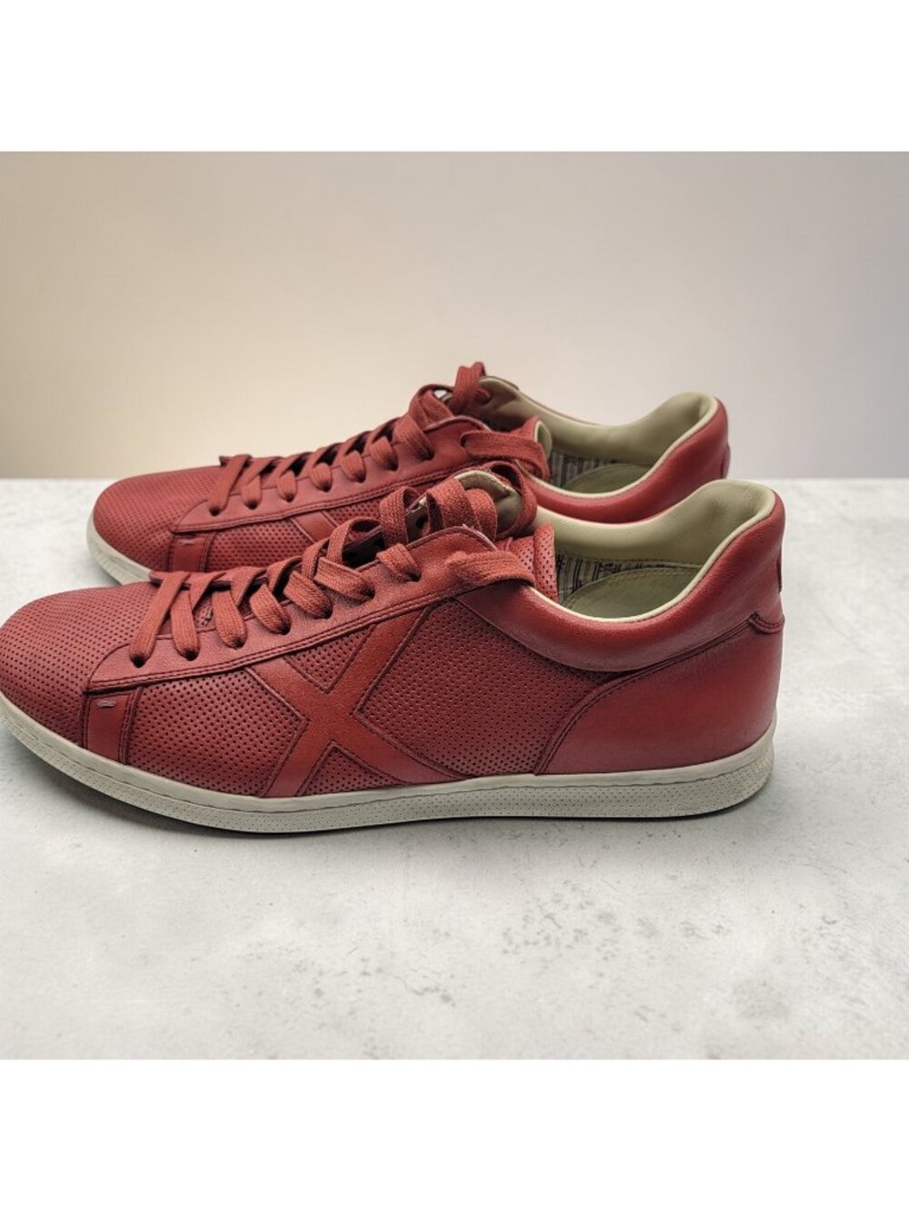 John Varvatos Bootleg Low Top Red Sneakers Men's Size 12M